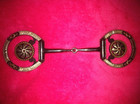  silver Show Snaffle Inlaid Stones Western Horse Bit 4 Headstall Bridle Futurity