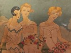 Art Deco Cardboard Powder Box 3 Flowers Art Deco Richard Hudnut George Barbier 