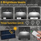 2x Led Solar Pendant Hanging Light Outdoor Indoor Dimmable Garden Yard Shed Lamp