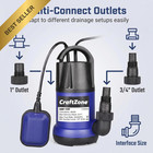 Submersible Sump Pump 1hp 4000gph Portable Utility Water Transfer Pool Basement