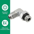 5 Pack 90 Degree Elbow Hydraulic Hose Fittings  3 8  Jic 37   Male X  6 Sae orb