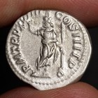 Emperor Caracalla Denarius 216ad Xf Ancient Roman Empire Silver Coin Serapis
