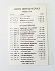 Barry Sanders 1990 Schedule Detroit Lions A5