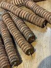 Vintage Mid Century Copper Round Disc Ridged Metal 20 Bead Strand