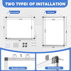 Double-sided White Board Dry Erase Magnetic Whiteboard Wall 16x12 Silver