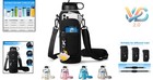 Hydroflask 32oz 40oz Water Bottle Holder With Strap     Zipper Pouch  Black