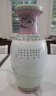 Beautiful Vintage Chinese Ladies-in-waiting Large Ceramic Vase Free Shipping Euc