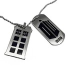 Official Doctor Who Limited Edition Sterling Silver Tardis Dog Tag Necklace Bbc