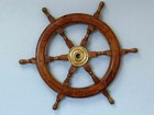 Vintage Treasures Nautical Large Boat Ship Wooden Steering Wheel Wall Boat New
