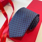 Nwt Ferragamo Silk Tie For Men Luxury Business Formal 