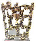 Vintage Judaica Israel Menorah Book Ends Judaism Jewish Hebrew Heavy Brass