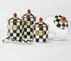 Mackenzie-childs Courtly Check Cookie Jar New
