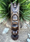 2 Set Hawaiian Tiki God Half Statue Ku   Kane  Inch Tiki Bar Decor  39  X 8 