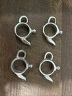 Set Of 4 Silver Tone Teapot Shaped Napkin Ring Holders