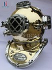 Vintage Antique Divers Helmet Morse Us Navy Aluminum   Brass Mark Diving Helmet 