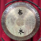 1970s 16  Paiste   Ludwig Dinner Gong Cymbal W  Stand No  752  video Demo 