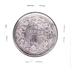 1862b British India 1 Rupee  km-473 1   3438 Asw Silver     calcutta Mint 