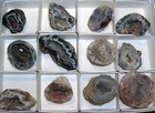 12 Oco Geodes  Polished Agate Geode Halves M8956