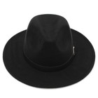 Kid Boys Girls Child Felt Fedora Hat Trilby Wool Blend Panama Cap Leather Buckle