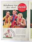 Women Coca Cola Lot Of 2 Vintage Mini Nat Geo Ads Drink Coke Soda 1940 1936