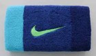 Nike Swoosh Doublewide Wristbands Hyper Royal deep Royal green Strike