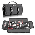 Motorcycle Tool Kit Universal With Roll Pouch Fit For Motorcycles Black