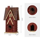 Hanging Distressed Wooden Garden Cottage Birdhouse  12  H