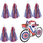 Patriotic Bike Streamers 4th Of July 6pcs Blue Red 4th Of July Bike Decoration