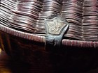 Antique Vintage Fishing Creel Wicker  Basket Tackle Bait Fly Trout Strap