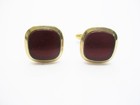 Vintage Anson Cuff Links Classic Square Gold Tone Shirt Accessory