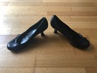 Expression Womens High Heel Shoes Pumps     Size 8     Black With Bow Detail