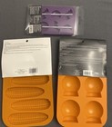 3 Lot Celebrate It Silicone Mold Halloween Corn Crystal Ball Swizzle Ice Cake