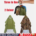 New Us Military Ripstop Woodland Wet Weather Raincoat Poncho Camping Hiking Camo