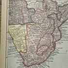 Antique Rand-mcnally 1908 Map Of South Africa 7   x6   