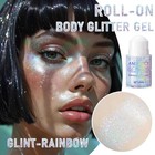 Roll-on Holographic Body Glitter Gel For Face And Hair  Glint-rainbow 