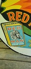 Red Man Tobacco Double Sided Vintage Porcelain Sign Indian Chief Chew Cigar