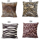 Us Leopard Tiger Zebra Print Vintage Plush Cushion Cover Pillow Case Home Decor