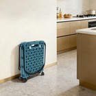 Navy Blue Utility Cart  Foldable Large Capacity Shopping Trolley With Wheels