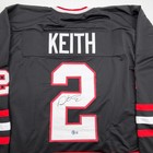 Autographed signed Duncan Keith Chicago Black Hockey Jersey Beckett Bas Coa