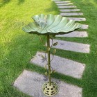 15  L 30 5  H Cast Iron Pedestal Bird Bath  Metal Bird Baths For Outdoors  Gr   