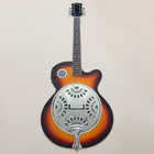 Dobro Steel Resonator 6 String Sunburst Electric Guitar With Black Hardcase