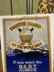 Vintage C  1930 Equator Brand Overalls Sign Clothing Store Denim Nautical Ocean