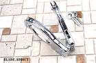 New Chrome Steel Hinged Double Lock Security Hand Cuffs W  Keys Heavy Duty