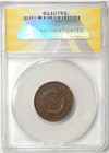 1864 Two Cent Piece Large Motto Anacs Au53 Rotated Dies