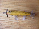 Vintage Original Wooden Heddon Sos 170 Glass Eye L-rig Silver Scale Color