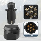 Heavy Duty 7 Pin 12v Electric Trailer Towing Plug Wiring Connector Socket Towbar