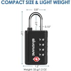 4 Pack Tsa Approved Travel Luggage Locks 4-digit  Open Alert Suitcase Combinatio