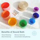 Cvnc 432hz 6-12  7pcs Color Crystal Singing Bowl Chakra Set Cases Sound Healing