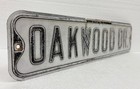 24  Vtg Oakwood Dr Embossed Pressed Steel Street Road Sign - Altoona  Wisconsin