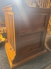 Victorian Antique General Store Revolving Thread Spool Cabinet W  Original Glass